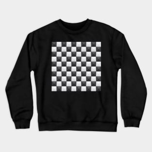 Black and White Checkered Squares Crewneck Sweatshirt